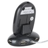 Wireless Mouse with Charging Base 4 Port USB Hub 5