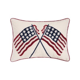 C&F Home US American Flag 14" x 20" Throw Pillow 4th of July Flag Decorations Americana Patriotic U.S.A. Independence Day Stars and Stripes Decor Decoration 14 x 20 Red