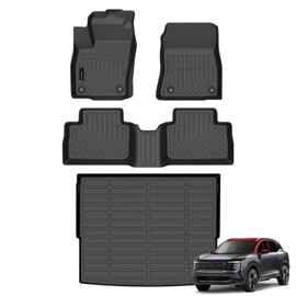Auxko All Weather Floor Mats Cargo Mat Fit for 2025 Nissan Kicks TPE Liners Accessories All Season Guard Odorless Anti-Slip Floor Mats Cargo Mat for Nissan Kicks 2025 Black