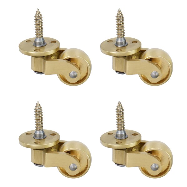 Semetall Solid Brass Swivel Caster, 1" Stem Caster Replacement for