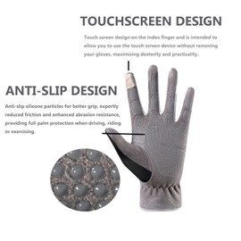 Thin Touchscreen Driving Gloves for Men Women, Summer Breathable Touch Screen Cycling Gloves Anti Slip UV Protection Full Finger Mittens Outdoor Sports Work Gloves for Camping Climbing Hiking