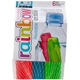 MSC International Joie Rainbow Reusable Ice Cube Sticks for Water Bottles, Set of 6, Assorted Colors