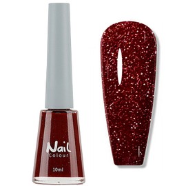 ASMAYSA Shimmer Dark Burgundy Nail Polish Quick Dry, Red Glitter Nail Polish, Christmas Gel Nail Polish No UV Light Needed, Glitter Blood Red Gel Nail Polish for Women and Girls