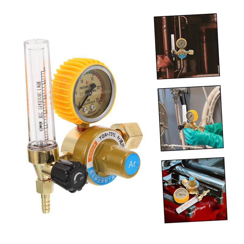 ULTECHNOVO Argon Gas Regulator Pressure Gauge Anti-fall Design for Real