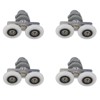 4Pcs Curved Shower Door Rollers,Bathroom Rollers,25mm Door Roller Replacement Part,Shower