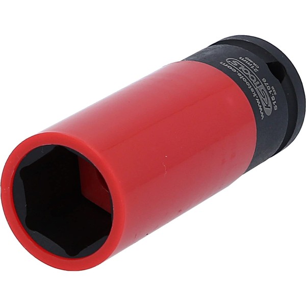 KS Tools 515.1076 Torque Impact Socket, Deep, 1/2-Inch, 21mm