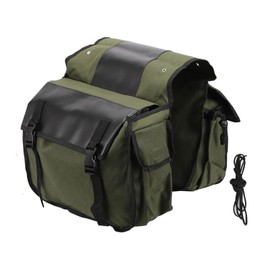 Cycling Side Bags Canvas Bike Commuting Bag Saddle Bags Large Capacity Bike Rear Rack Carrier for Outdoor