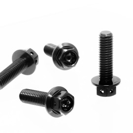 Autobahn88 Motorcycle Brake Master Cylinder Bolt Dress-up Kit, compatible with Ducati Hypermotard 796 2010-2014 (Black) (Set of 4)