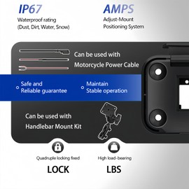 Motorcycle GPS Navigator Mount Bracket for Garmin Zumo XT & Garmin Tread 5.5" Motorcycle GPS Mount Bracket Replace 010-12953-00