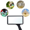 3X Handheld Magnifier, 3.77 x 1.89 Inch Rectangular Magnifying Glass,