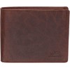 Mancini Buffalo RFID Secure Wallet with Coin Pocket, Brown