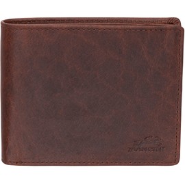 Mancini Buffalo RFID Secure Wallet with Coin Pocket, Brown