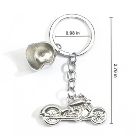 Motorcycle Keyring, Metal Car Keyring, Drive Safe Pendant, Gifts for Motorcyclists and Driving Teachers Men