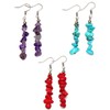 Natural Stone Earrings, Amethyst Earrings for Women, Turquoise Earrings Red