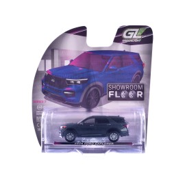 DCD 2024 Ford Explorer Stone Blue Series 7 1/64 Diecast Model Car by Greenlight Showroom Floor Collection for Toy Collections