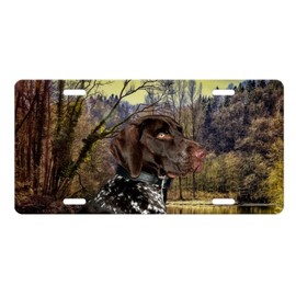 Dog Vanity Aluminum Front License Plate (German Short Haired Pointer)