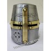Armor Knight Templar Crusader Mini Medieval Helmet W/Red Stand
