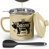 Contenedor de grasa de tocino con colador, contenedor grande de
