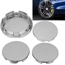 mohito Pack of 4 Hub Caps OD 60 mm ID 56 mm, Wheel Hub Caps, Wheel Hub Caps, Hub Cover, Universal ABS Silver Wheel Hub Cover, for Wheel Hubs, Car Accessories