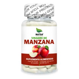 Vinagre De Manzana 100 Cápsulas, Regula niveles de Colesterol y Azúcar, Mejora tu digestión, Pérdida de Peso, Regula tu Flora Intestinal, Mejora Salud