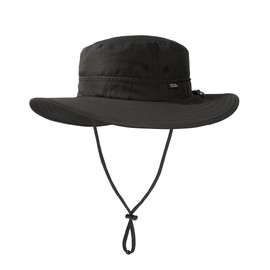 FURTALK Sun Hats for Men Women Packable Wide Brim Summer UV Protection Fishing Hat UPF 50+ Adjustable Chin Strap Bucket Hat Outdoor Black