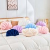 Uvvyui Blue Shell Pillow, Seashell Decorative Throw Pillow Beach Pillow,