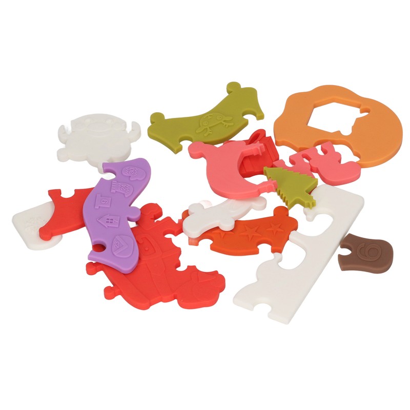 Christmas Jigsaw Puzzle Silicone Learning Educational Christmas Tree Puzzle Toy