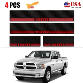 JYMAOYI 4Pcs Truck Door Sill Scuff Plate Cover Protector Accessories For Dodge Ram 1500