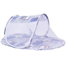 Toddler Baby Mosquito Net Tent - Foldable Baby Crib Portable Self-supporting Zip Baby Travel Bed Crib Mosquito Net with Suitable Family Outdoor Travel (Blue 110 x 65 x 60 cm)