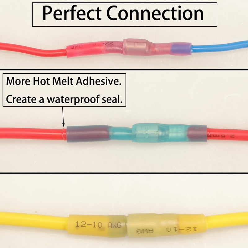 Feggizuli 110pcs Heat Shrink Bullet Wire Connectors Kit, Waterproof Bullet