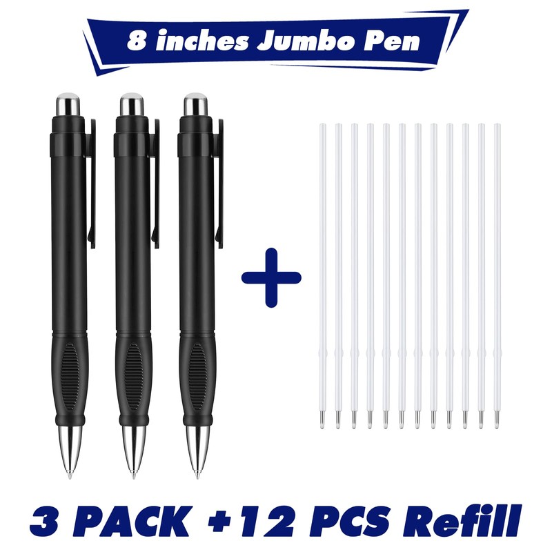 YBEATY 3 Pcs Big Fat Pens Easy Grip Enhanced Weighted