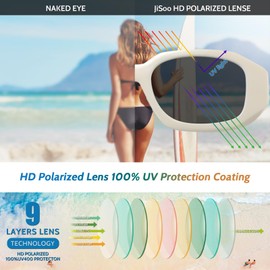 JiSoo Rectangle White Sunglasses Women, Polarised Trendy Rectangular Sunglasses, Vintage 90s Sun Glasses Womens