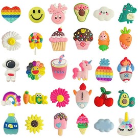 Cheerix Shoe Pins for Crocs, Pack of 30 Shoe Charms, Fruit Accessories, DIY Shoe Accessories, PVC Shoe Charms, for Children, Boys, Girls, Adults