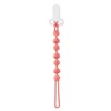 Pandaear 6 Pack Silicone Pacifier Clips, One Piece Design Teething