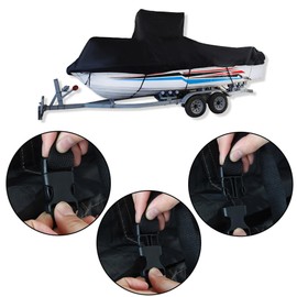 WFLNHB 420D Heavy Duty Center Console T-Top Roof Boat Cover Replacement for Center Console Style Boats with T-Top Roofs