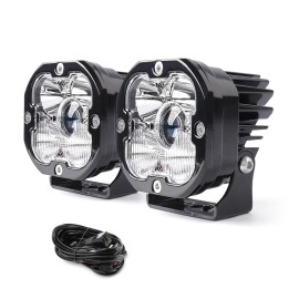 Super Bright 100W Square Cube 3 Inch Ditch Lights Led for 4RunnerLight Color: Yellow