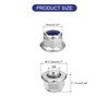 sourcing map M8x1.25mm Flange Nylon Insert Lock Nuts, 15Pcs 304