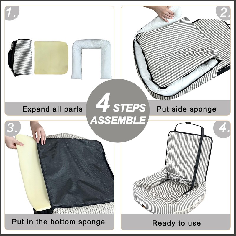 GeerDuo Dog Car Seat for Small and Medium Dogs, Booster