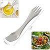 TIANDLIFE Spoon, Fork, Titanium, Lightweight, Pure Titanium, Unbreakable, Cutlery Set,
