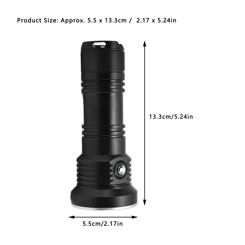 Diving Flashlight, 10000 100M Underwater Flashlight, 5 Modes LED Waterproof