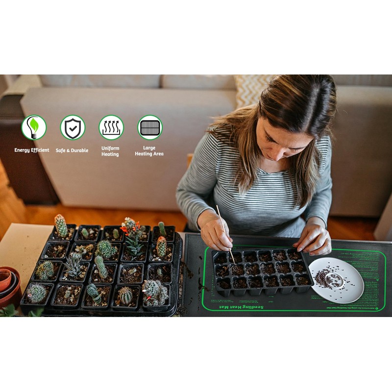 LOCONHA Seedling Heat Mat for Seed Starting,10" x 20.75" Waterproof