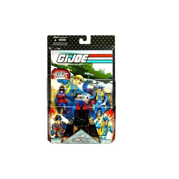 G.I. JOE Hasbro 25th Anniversary 3 3/4" Wave 6 Action Figures Comic Book 2-Pack Scrap Iron and Wild Bill