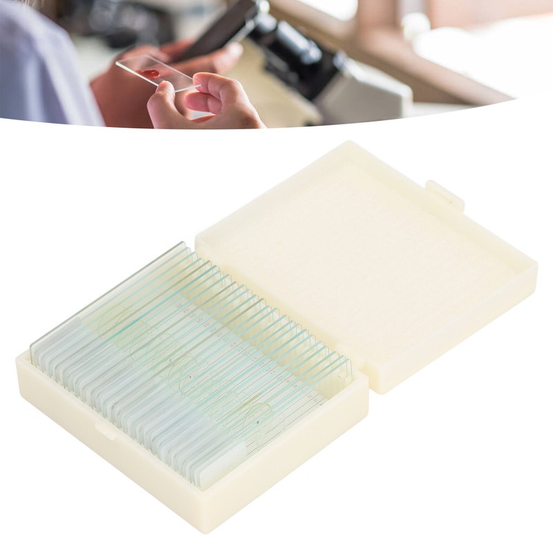 25PCS Microscope Slides Optical Glass Cover Transparent Slide Set for