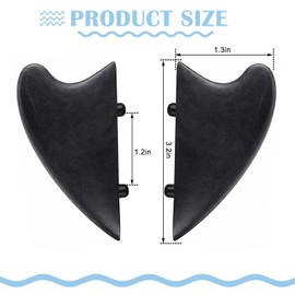 LaRandom 2 Pcs 1.5" Surfboard Fish Fin Nylon Soft Top Surfboard Fin with Screws for Surf Boards, Surfing Longboard and Shortboard