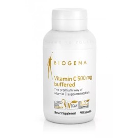 Biogena Vitamin C 500 mg Buffered Gold - 90 Capules - Newest Expiration!