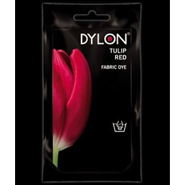 4 X 50g (gram) DYLON FABRIC DYE SACHETS FOR HAND USE - IDEAL FOR DYEING SMALL ITEMS SUCH AS SOCKS, VESTS, SHORTS ETC - A VARIETY OF COLOURS/SHADES AVAILABLE INCLUDING BLACK, BLUE, GREEN, PINK, YELLOW, ORANGE, BROWN, PURPLE, RED, NAVY AND GREY (TULIP RED 
