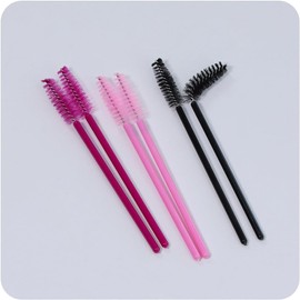300 piezas de cepillos de pestañas, cepillos de cejas desechables, varitas de rímel de cristal, aplicadores para extensiones de pestañas (LashBrush A de color)