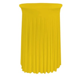 GABALITAINS Tablecloth Spandex Underskirt Dining Table Cloth Stretchy Round Stand (Yellow, 60cm Diameter)