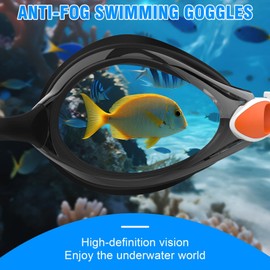 Ambienden Unisex Adult Swimming Goggles Anti-Fog Waterproof UV Protection Diving Goggles Women/Men Wide Angle Clear View Comfort for Outdoor/Indoor Swimming