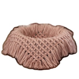 Zeroest Newborn Photography Baby Posing Layer Props Basket Filler Stuffer Mini Blanket Photoshoot HandKint Photo Wool Wrap (Dusty Pink)